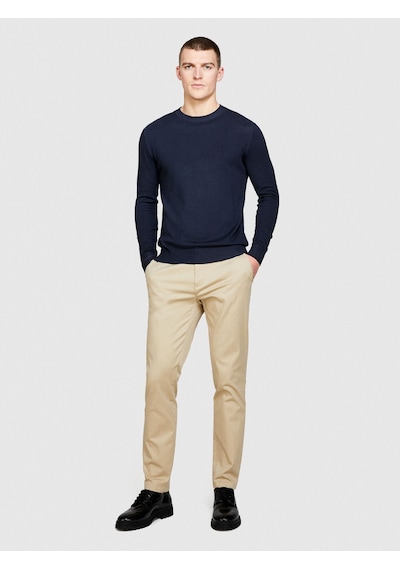 Sisley Streç Pamuklu Kemer Delikli Slim Fit Pantolon Erkek Bej Pantolon - 324p4aıhsf021