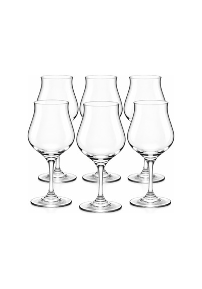 6 Lı Wavy Kadeh Seti,büyük Boy, 475 Cc,şarap,aperol Spritz Bardağı,premium Sunum Bardağı Seti Şeffaf