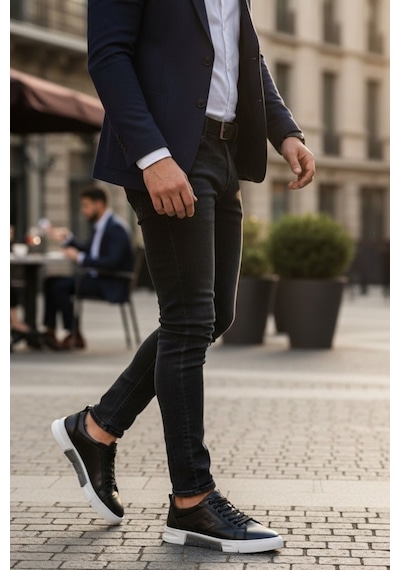 Enoch Hakiki Deri Düz Taban Siyah Beyaz Günlük Erkek Sneaker Comfort Taban Siyah - Beyaz Enoch Hakiki Deri Düz Taban Siyah Beyaz Günlük Erkek Sneaker Comfort Taban Siyah - Beyaz