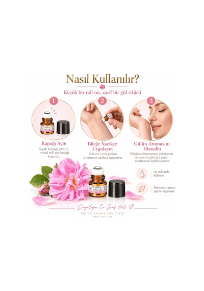 Akita Yüksek Frekans Doğal Gül Yağı Roll-on 1 ML