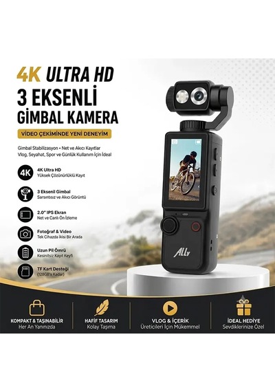 Ally Q8 Pocketpro 4k Dijital Vlog Kamerası- 5775
