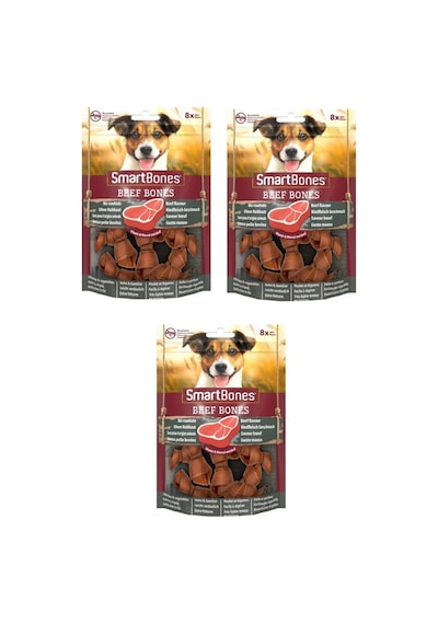 Smartbones Biftekli Mini Kemik 8 Li 128 Gr. X 3 Adet