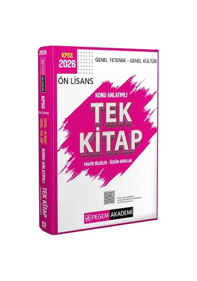 Pegem 2026 Kpss Ön Lisans Konu Anlatımlı Tek Kitap Pegem Akademi