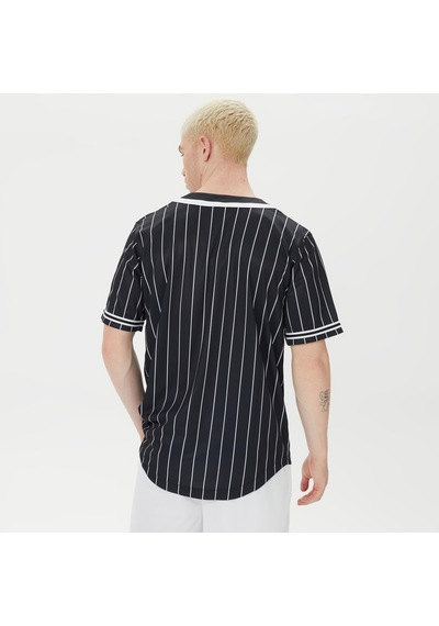 Karl Kani Serif Pinstripe Baseball Erkek Siyah Gömlek Düz Km221-115 Siyah