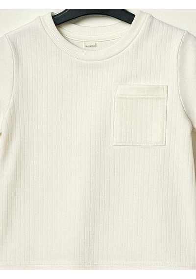 Nanica Kids Erkek Çocuk Dokuma Garnili T-shirt-15729 Ekru