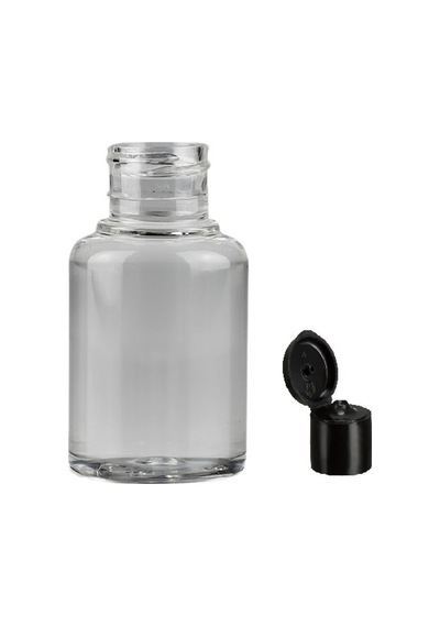 60ml Plastik Şefaf Fliptop Kapak Şişe, 12 Adet, Açmalı Kapak Şişe, Dezenfektan Şişesi,sabun Şişesi, Kozmetik Şişe Şeffaf
