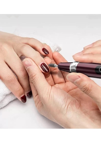 Omniax Kablosuz Elektrikli Tırnak Törpüsü Şarjlı Profesyonel Manikür Pedikür Cihazı