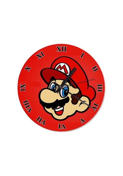 Süper Mario Sessiz Duvar Saati (407732069) Çok Renkli