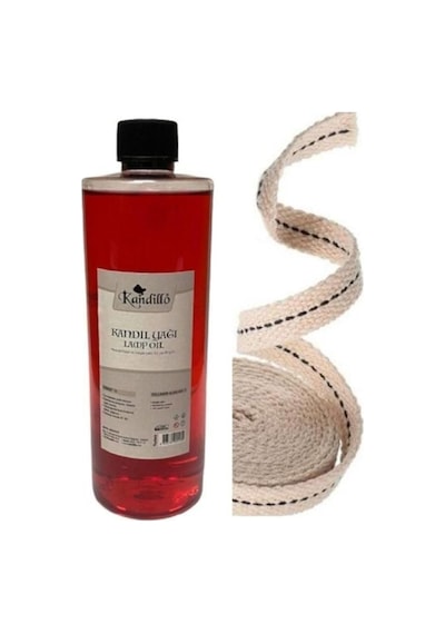 Dünya Magnet Kandillo Kırmızı Kandil Yağı Kokusuz Dumansız Iç Mekan Gaz Lambası 400 Ml + 1 Metre Fitil Abundance Prosperity