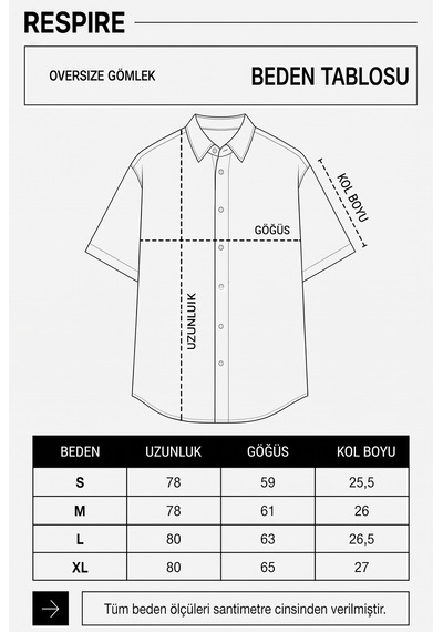 Respire Erkek Nakış Detaylı Kısa Kollu Oversize Gömlek Lacivert