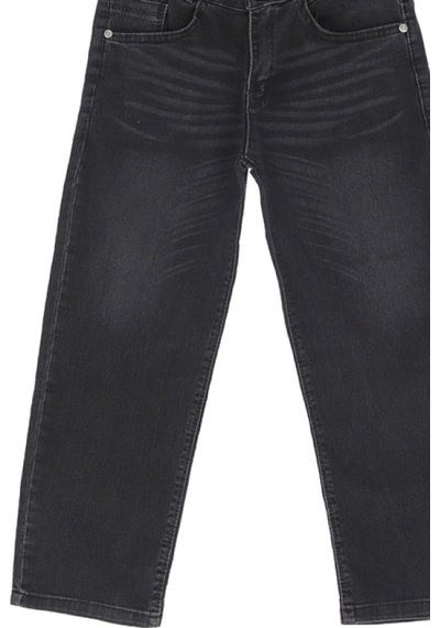 Modanino Erkek Çocuk Esnek Belli Likralı Geniş Kesim Jean Pantolon 13-17 Yaş 12367 Siyah