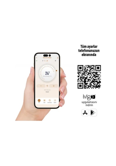 İvigo Epk4590e20w Dijital Profesyonel Konvektör 2000 Watt Beyaz Wifi