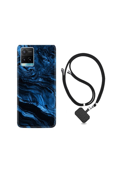 Vivo Y32 Kılıf Boyun Askılı Blue Marble 1379