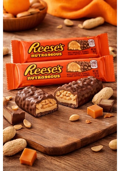 Reese's Nutrageous - Fıstık Ezmesi, Karamel Ve Bütün Fıstıklı Çikolata 47g 2 Adet