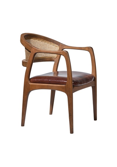 Kensington Rattan İskandinav Ahşap Sandalye Ceviz