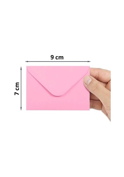 50 Adet. Renkli Zarf. 7x9 Cm. Renkli Mini Zarflar Karışık Renkler