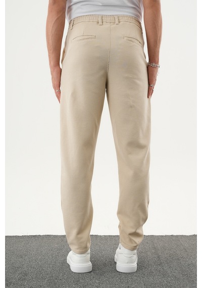 Redline Arden Kışlık Kalın Slim Fit Kemerli Erkek Pantolon Bej