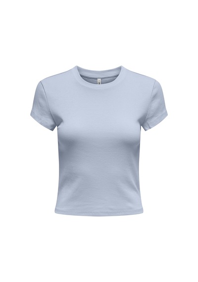 Only Onlelına S/s O-neck Short Top Jrs Noos Kadın Mavi Bluz - 15320229 Mavi