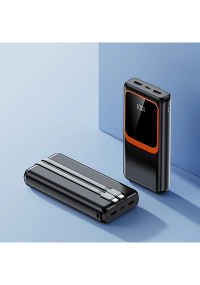 20000 Mh Pd 20w Ve Usb 22.5w Hızlı Şarj Dahili Type C Ve Lightning Kablolu Dünya Standartlarına Uygun Polymer Batar