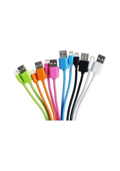 Renkli Iphone 5 5s 6 6s Usb Data Kablosu - Kırmızı