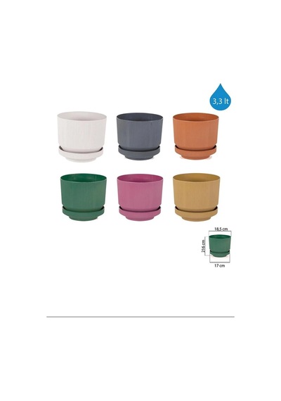 Hubrendy Tedarik 3no Saksı 3.3lt 1 Adet Royaleks-s282