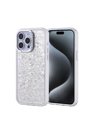 Apple iPhone 15 Pro İle Uyumlu Kılıf Gümüş Kapi Kapak Taşlı Apple iPhone 15 Pro İle Uyumlu, Gümüş Sku: Zeusb0fdqx7dd7
