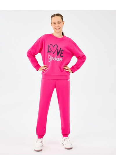 Skechers G Essentials Sweatpant Büyük Kız Çocuk Neonpink Eşofman Altı Sk2520006-3586 Fosforlu Pembe