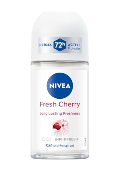 Nıvea Kadın Roll On Deodorant Fresh Cherry, 72 Saat Anti-perspirant Koruma, 50ml