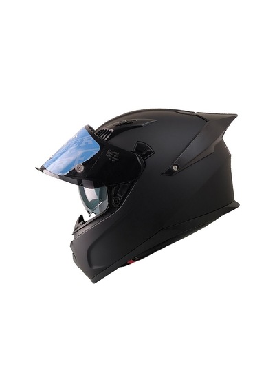 Fx211x Mat Siyah Motosiklet Kaskı Spoiler Mod Güneş Vizörlü Full Face Kask