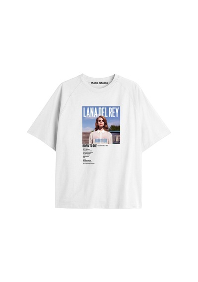 Kalic Studio Lana Del Rey Oversize T-shirt Kod48 Beyaz-48