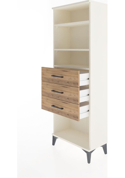 Arges Dolap 3 Raflı 3 Çekmeceli 60x30x163 Aytaşı-çam Aytaşı