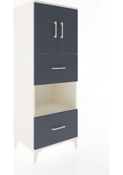 Hyperion Dolap 3 Raflı 2 Çekmeceli 2 Kapaklı 60x44x163 Aytaşı-antrasit Aytası