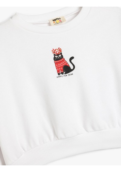 Koton Yılbaşı Temalı Sweatshirt Uzun Kollu Kedi Baskılı Bisiklet Yaka Beyaz 5wkg10544ak Beyaz Koton Yılbaşı Temalı Sweatshirt Uzun Kollu Kedi Baskılı Bisiklet Yaka Beyaz 5wkg10544ak Beyaz