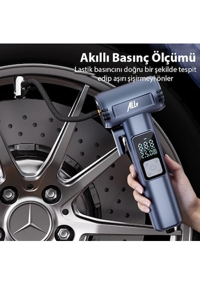 Ally St-5530 Dijital Şarjlı Otomobil Araç Lastik Hava Şişirme Pompası