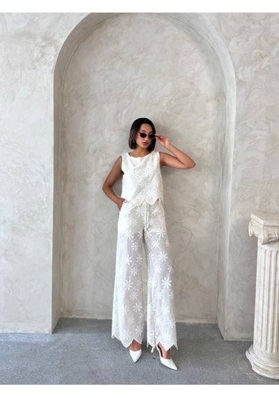Verymoda Nakışlı Kolsuz Bluz D2872 Taş