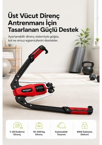 Hidrolik Power Twister 10-200 Kg Ayarlanabilir Dirençli Göğüs Ve Kol Egzersiz Aleti