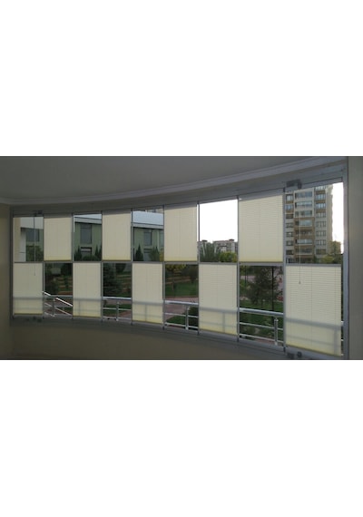Cam Balkon Plise Perde İthal Vip Serisi, 9 Renk, Alüminyum Kasa (442549120)