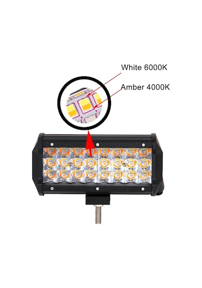 Tepe Led Bar Off Road 12-24v Üç Modlu Beyaz Sarı / Çakar Lass281