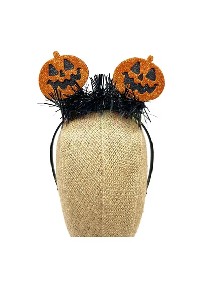 Balkabağı Taç Turuncu Renkli Simli Eva Halloween Partisi Cadılar