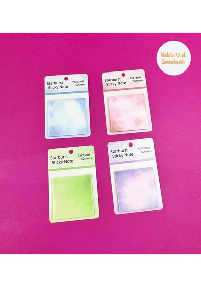 Tr Yıldız Patlaması Tasarımlı Şeffaf Post-it