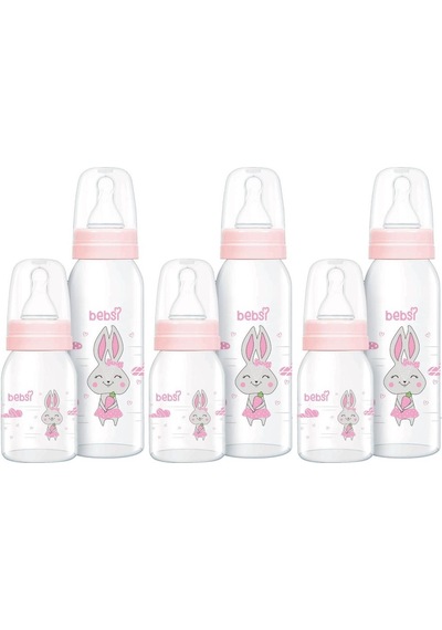 Bebsi Cam Biberon Seti Pembe 250ml+125ml 3 Lü Set