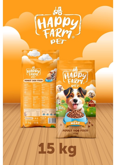 Happy Farm Etli Köpek Maması 15kg