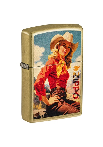 Zippo 48267 Cowgirl Design Çakmak Çok Renkli