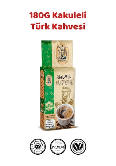 Elrayik Orta Kavrulmuş Türk Kahvesi Kakuleli 180 G