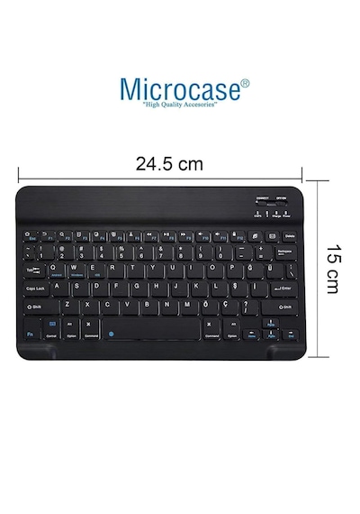 Microcase Apple İpad Air 11 2026 İle Uyumlu Tablet Çanta + Bluetooth Klavye + Mouse + Tablet Standı Siyah- Al4233 Pembe