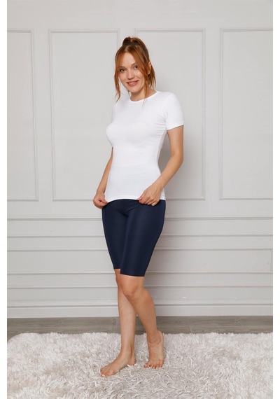 Akbeniz Microfiber Diz Üstü Tayt 5869 Lacivert