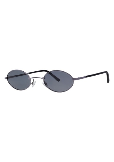 Unisex Koyu Gri Cam Polarize Oval Güneş Gözlüğü 6005 Diğer