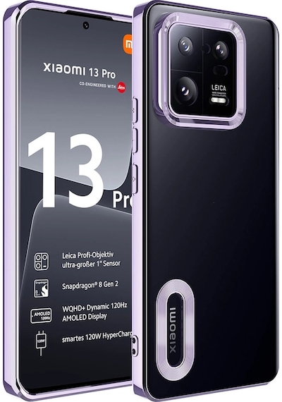 Xiaomi Mi 13 Pro Kılıf Kamera Korumalı Logo Gösteren Zore Omega Kapak Lila