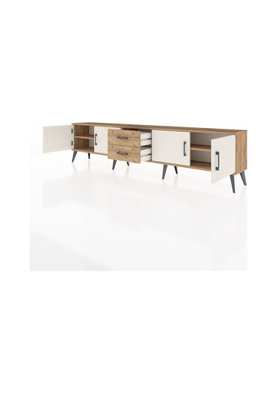 Arges Tv Ünitesi 2 Raflı 2 Çekmeceli 4 Kapaklı 220x30x51 Çam-aytaşı/çam Aytası/atlas Çam - Atlas Çam Arges Tv Ünitesi 2 Raflı 2 Çekmeceli 4 Kapaklı 220x30x51 Çam-aytaşı/çam Aytası/atlas Çam - Atlas Çam