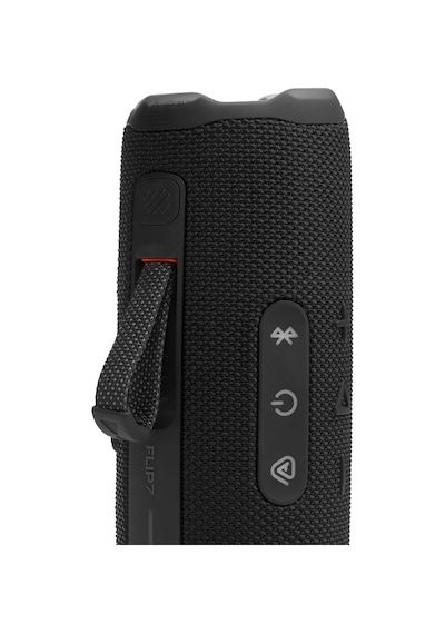 Flip 7 - Taşınabilir Su Geçirmez Ve Düşmeye Dayanıklı Hoparlör, Yapay Zeka Ses Arttırmalı Kalın Pro Ses, 16 Saat Çalma Süresi Ve Değiştirilebilir Aksesuarlara Sahip Pushlock Sistemi Siyah